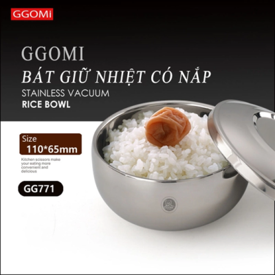 Bát cách nhiệt có nắp GGOMI 10cm - GG771