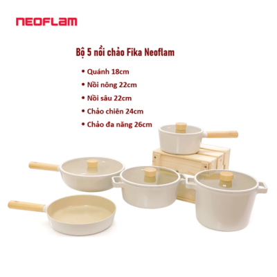Bộ nồi chảo Neoflam Fika 5 món lựa chọn 4